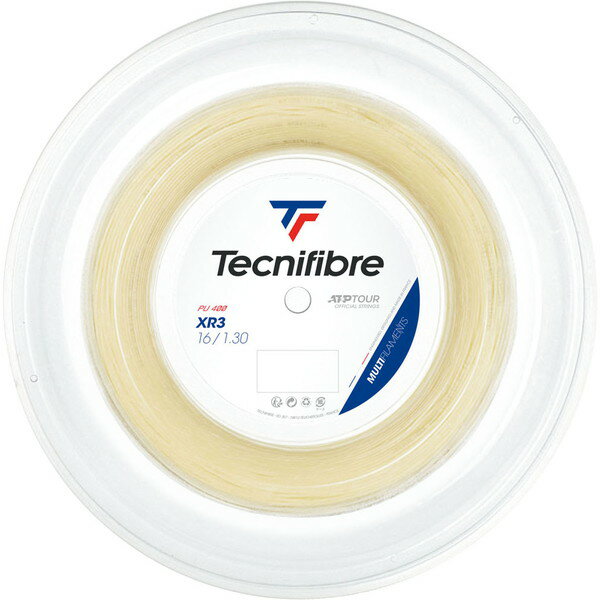 【6/5限定!エントリー&抽選で最大100%Pバック】 Tecnifibre (テクニファイバー) 硬式テニス用 ガット BOB XR3 200mロール ナチュラル 1.30mm TFSR202 NA