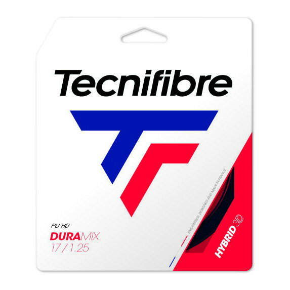 Tecnifibre (テクニファイバー) 硬式テニス用 ガット DURAMIX ブラック 1.25mm TFSG302 BK