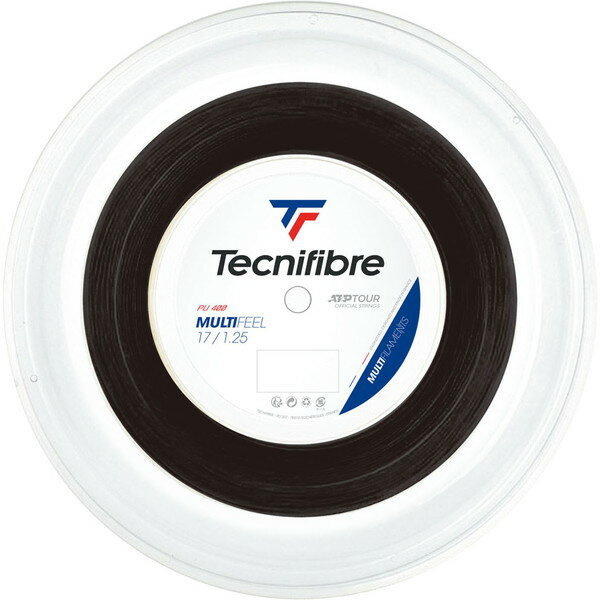 Tecnifibre (テクニファイバー) 硬式テニス用 ガット BOB MULTIFEEL 200mロール ブラック 1.25mm TFSR203 BK