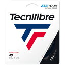 Tecnifibre (テクニファイバー) 硬式テニス用 ガット 4S ブラック 1.25mm TFSG400 BK