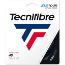 Tecnifibre (テクニファイバー) 硬式テニス用 ガット 4S ブラック 1.30mm TFSG400 BK