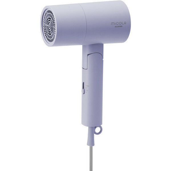 ドライヤー アイリスオーヤマ アイリス ミコラ 大風量 マイナスイオン 収納 コンパクト ヘアドライヤー 冷風 軽量 折りたたみ ヘアケア ラベンダー プレゼン...