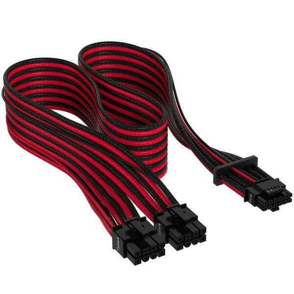  Corsair CP-8920334 Premium Individually Sleeved 12+4pin PCIe Gen 5 Type-4 600W 12VHPWR Cable Black&Red 