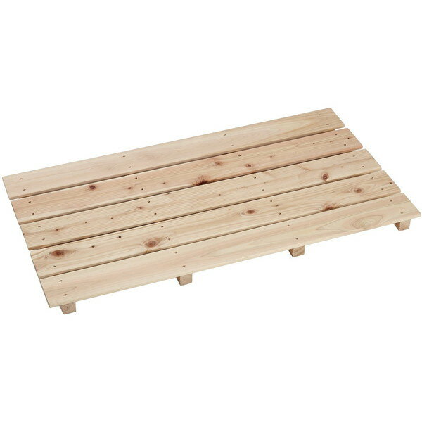 池川木材工業 桧 すのこ (中) 4本足 85×46.5×3.7cm (日本製 木 押入すのこ)