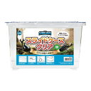 ご注文前にご確認ください※ 商品パッケージや仕様につきまして、予告なく変更されることがございます。商品説明★ 昆虫飼育に便利なスライド式プラケースです。★ 観察しやすいオールクリア—設計★ コバエが入りにくく換気の良い通気孔★ スライド開閉でメンテナンスがラクラク★ ロック付きで生体の脱走を防止★ 重ね置き設計で多頭飼いの収納に便利※メーカーの都合により、パッケージ・仕様・成分・生産国等は予告なく変更になる場合がございます。※上記理由でのご返品はお受けできませんので、事前お問合せなどご注意のほど宜しくお願いいたします。※注意事項・本品は昆虫や小型水棲動物用の飼育用品です。他の目的には使用しないでください。・ケースを移動させる場合は、必ずケース本体の底を持って移動してください。フタを持って移動すると、フタが外れて落下し、人やペットがケガをする恐れがあります。・火気や暖房器具のそばに置いたり、熱湯をかけたりしないでください。火災、人やペットのヤケド、製品の変形の原因となる場合があります。・直射日光の当たる所には置かないでください。生体が死んだり、プラケース本体が変形するばかりではなく、レンズ作用による火災の恐れがあります。・重ねて使用する場合、2個程度をお勧めします。たくさん重ねてしまうと転倒落下の恐れがあります。・生体や飼育用品にさわった後は、よく手を洗ってください。・国内の生態系を壊さないためにも、外国産の生体を放したり、逃したりしないよう、十分に注意してください。スペック* 商品サイズ: 300x190x195mm* 材質: PS