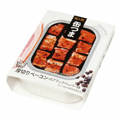 国分 K&K 缶つま 厚切りベーコンのブラックペッパー味 105g ×6 メーカー直送 ギフト プレゼント