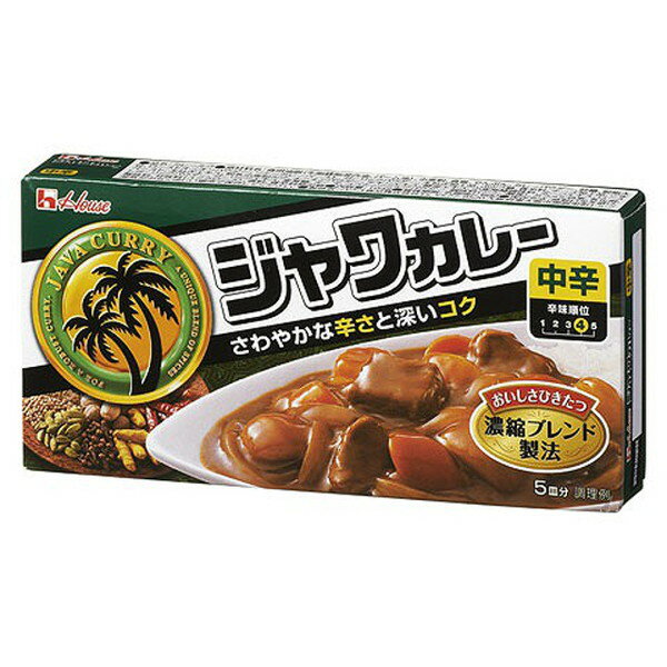 ハウス食品 ハウス ジャワカレー 中辛 104g ×10 メーカー直送