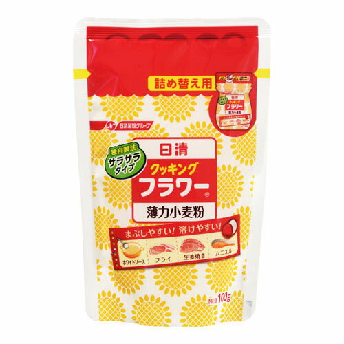 ご注文前にご確認ください※ 12時から14時の時間帯指定はできません。ご指定の場合は14時から16時にて手配いたします。商品説明★ 独自製法の小麦粉を使用した小容量タイプの小麦粉です。顆粒タイプの小麦粉なので、小麦粉が舞いづらく、溶けやすい特長があります。ボトルタイプ商品の詰め替え用商品です。※メーカーの都合により、パッケージ・仕様・成分・生産国等は予告なく変更になる場合がございます。※上記理由でのご返品はお受けできませんので、事前お問合せなどご注意のほど宜しくお願いいたします。スペック* 総内容量：100g* 商品サイズ：20×100×160* 成分：小麦粉* 生産国：日本* 単品JAN：4902110320589