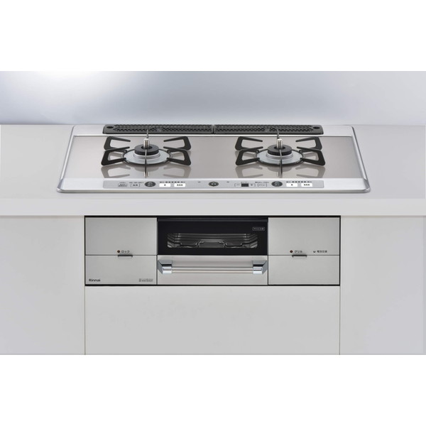 Rinnai RHS721W26S13RAVL-13A シルバー ユーディア・エフ [ビルトインガスコンロ (都市ガス用・2口・左強火力タイプ・幅75cm)]