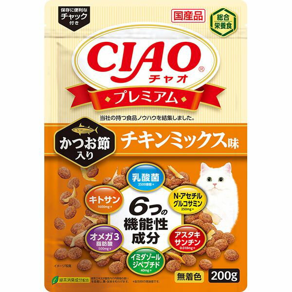  いなばペットフード CIAO プレミアム 200g かつお節入り チキンミックス味 エクプラ特選