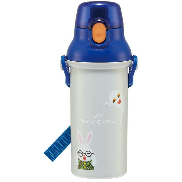 スケーター PSB5SANAG めがねうさぎ 子供用 プラ水筒 480ml 直飲みタイプ 抗菌加工