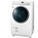 【送料無料】洗濯機 シャープ SHARP ES-H10C-WL 白 ホワイト ドラム式洗濯乾燥機 高圧洗浄 黄ばみ 頑固汚れ プラズマクラスター 静か ホームクリーニング