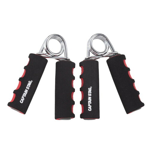 CAPTAIN STAG ソフトハンドグリップ 30Kg 2pcs (ブラック/レッド) UR-811 CAPTAIN STAG ソフトハンドグリップ 30Kg 2pcs (ブラック/レッド) UR-811