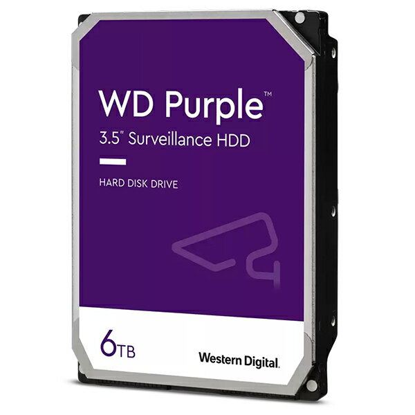 WESTERN DIGITAL WD64PURZ WD Purple 監視システム用 3.5インチ内蔵HDD(6TB SATA)