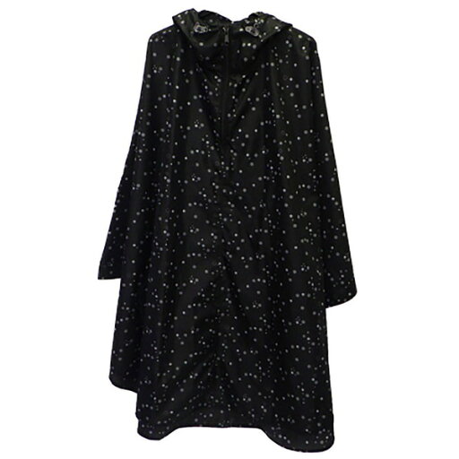 Actual PRODUCTS レインウェア 総柄レインポンチョ ブラック 06003209 90 Actual PRODUCTS レインウェア 総柄レインポンチョ ブラック 06003209 90