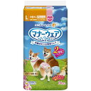 ご注文前にご確認ください※ 商品パッケージや仕様につきまして、予告なく変更されることがございます。商品説明★ やわらかスリムフィット形状&のび〜るフィットギャザー元気に動きまわるワンちゃんでも動きやすく嫌がらない!・ふわさら吸収シート&やわらか前面通気シートムレを防いで肌さらさら・ぴったりサイドギャザー&安心スリム吸収体足まわりにぴったりフィットし、すきまモレ安心&6時間分のおしっこを吸収*(*健康なワンちゃんの6時間の平均おしっこ量を参考/おしっこ量には個体差があります。)・つけ直しラクラクテープ簡単装着&動き回っても外れにくい・オシッコモレを防ぐ、大きさ調整可能なしっぽ穴しっぽ穴のサイズは、しっぽの大きさに合わせて2段階に調整可能・2種類のかわいいデザインワンちゃんとのお出かけがもっと楽しい気分に♪洋服とのコーディネイトもOK※メーカーの都合により、パッケージ・仕様・成分・生産国等は予告なく変更になる場合がございます。※上記理由でのご返品はお受けできませんので、事前お問合せなどご注意のほど宜しくお願いいたします。スペック* 材質: 表面材/ポリオレフィン・ポリエステル不織布、吸水材/吸水紙・綿状パルプ・高分子吸水材、防水材/ポリエチレンフィルム、止着材/ポリオレフィン、伸縮材/ポリウレタン、結合材/ホットメルト接着剤、外装材/ポリエチレン* 適応胴周りサイズ: 40〜55cm* 適応体重: 8.0〜12.0kg* 代表的な犬種(成犬時)メス: パグ、柴犬、シェットランド・シープドッグ、ミニチュア・シュナウザー、コーギー、ビーグル、フレンチブルドックなど* 生産国: 日本