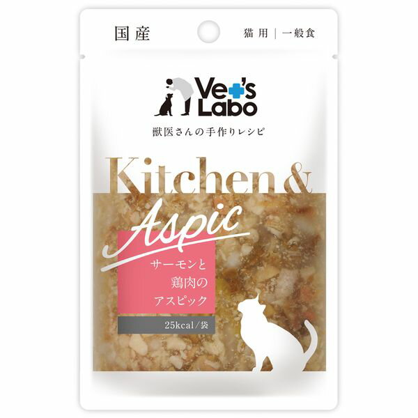 ジャパンペットコミュニケーションズ Kitchen & Aspic サーモンと鶏肉のアスピック 40g