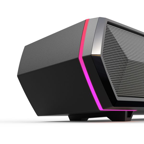 Edifier コンパクト型サウンドバー 定格出力5W ( Bluetooth / USB入力 / RGBライト演出 / マイク搭載 ) (日本正規代理店品) ED-MG300