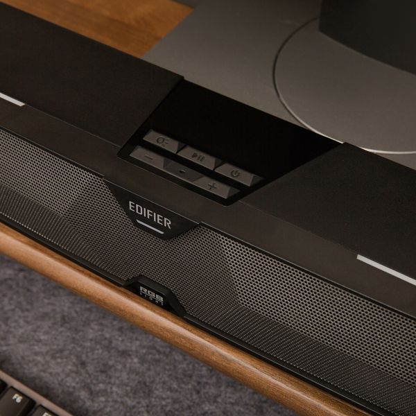 Edifier コンパクト型サウンドバー 定格出力5W ( Bluetooth / USB入力 / RGBライト演出 / マイク搭載 ) (日本正規代理店品) ED-MG300