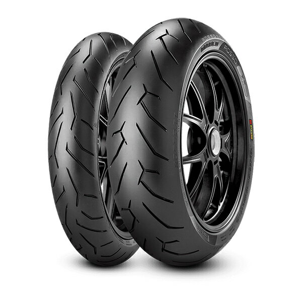 PIRELLI 2291900 DIABLO ROSSO II 120/70 ZR 17 M/C (58W) TL (K) FRONT + 2068500 DIABLO ROSSO II 180/55 ZR 17 M/C (73W) TL REAR バイクタイヤ前後セット