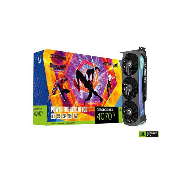 ZOTAC ZTRTX4070TIAMPSP/ZT-D40710F-10SMP GAMING GeForce RTX 4070 Ti AMP AIRO SPIDER-MAN: Across the Spider-Verse Bundle [OtBbN{[h]