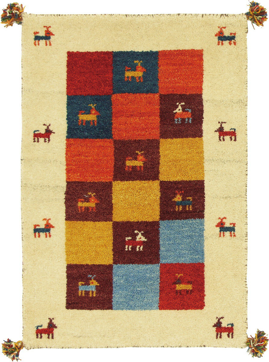 萩原 270015230 GABBEH D3 MIX 70X120 デザインラグ カーペット ラグ マット メーカー直送 新生活