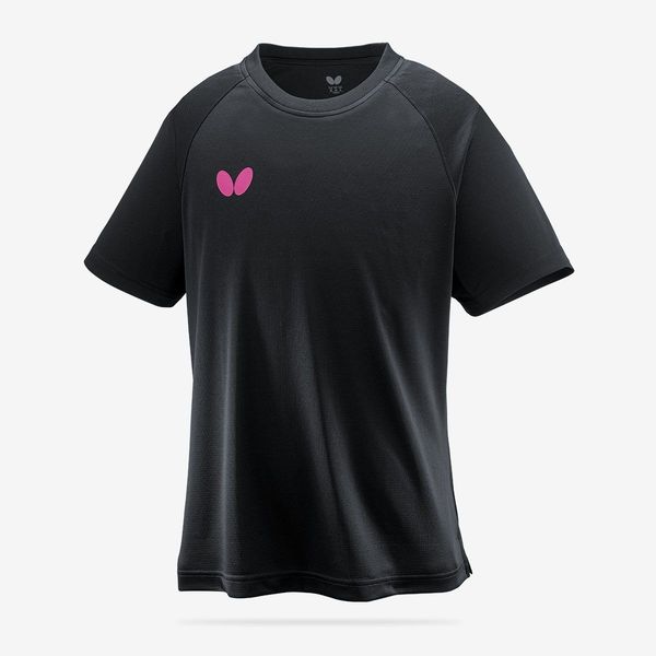 Butterfly バタフライ ウィンロゴ・Tシャツ II ブラック×ロゼ L 464209120104