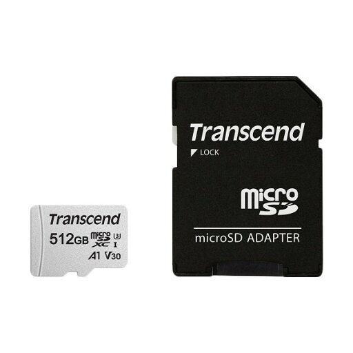 トランセンド TS512GUSD300S-A 512GB microSD w/ adapter UHS-I U3 A1 トランセンド TS512GUSD300S-A 512GB microSD w/ adapter UHS-I U3 A1