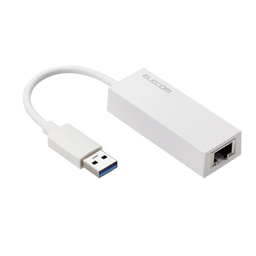 ELECOM EDC-GUA3V2-W 有線LANアダプター USB A LANポート ×1ポート 1000/100/10Mbps USB3.2(Gen1) LAN変換アダプター ホワイト