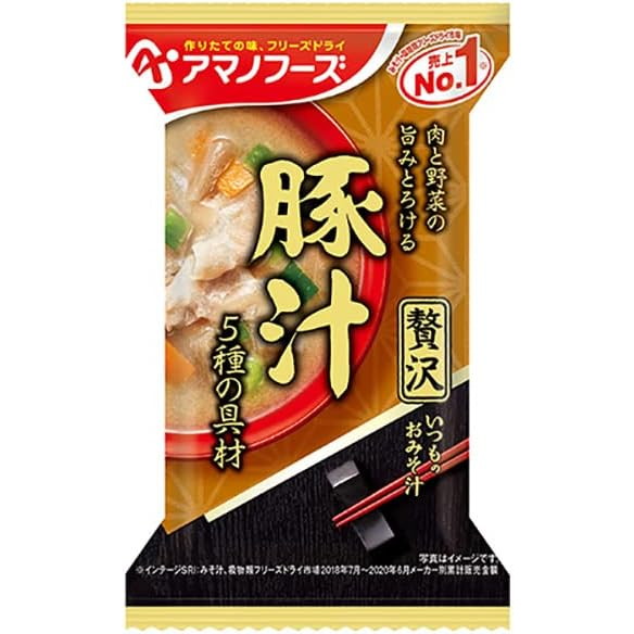 アサヒグループ食品 アマノフーズ いつものおみそ汁贅沢 豚汁 12.5g x10 メーカー直送 1