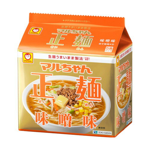 東洋水産 マルちゃん マルちゃん正麺味噌味 5食パック 108gx5 x6 メーカー直送 ギフト プレゼント