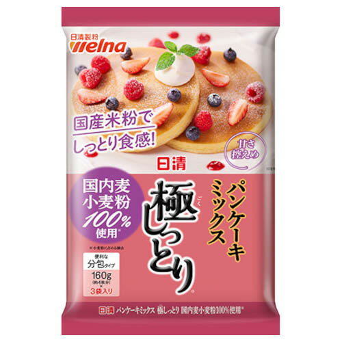 日清製粉ウェルナ パンケーキミックス 極国内麦小麦粉 480g x12 メーカー直送 ギフト プレゼント