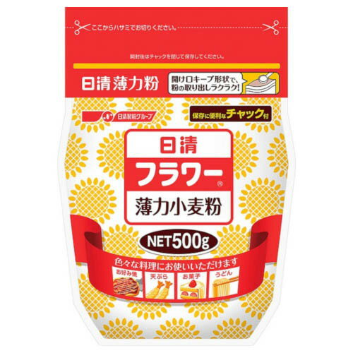 日清製粉ウェルナ 日清フーズ フラワー チャック付 500g x12 メーカー直送