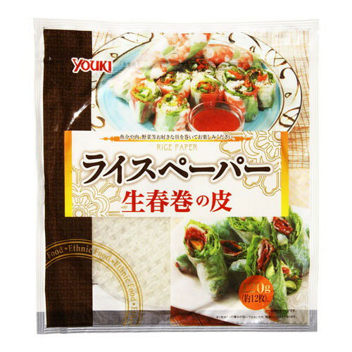 ご注文前にご確認ください※ 12時から14時の時間帯指定はできません。ご指定の場合は14時から16時にて手配いたします。商品説明★ お米で出来たライスペーパーは和洋中韓どんな具材・タレとも相性抜群です。お食事用だけでなく、バナナやいちご、あんこ、生クリームなどを巻いてデザートにもどうぞ。ぬるま湯で戻すだけで食べられます。※メーカーの都合により、パッケージ・仕様・成分・生産国等は予告なく変更になる場合がございます。※上記理由でのご返品はお受けできませんので、事前お問合せなどご注意のほど宜しくお願いいたします。スペック* 総内容量：120g* 商品サイズ：5×265×290* 原材料：タピオカでん粉、米、食塩* 生産国：ベトナム* 単品JAN：4903024111270