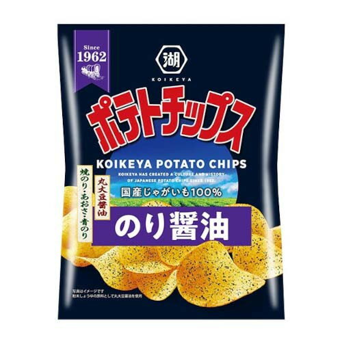 湖池屋 ポテトチップス のり醤油 50g x12 メーカー直送