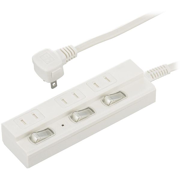 オーム電機 HS-TPK32W-22 [節電タップ 雷ガード 3個口 2m]
