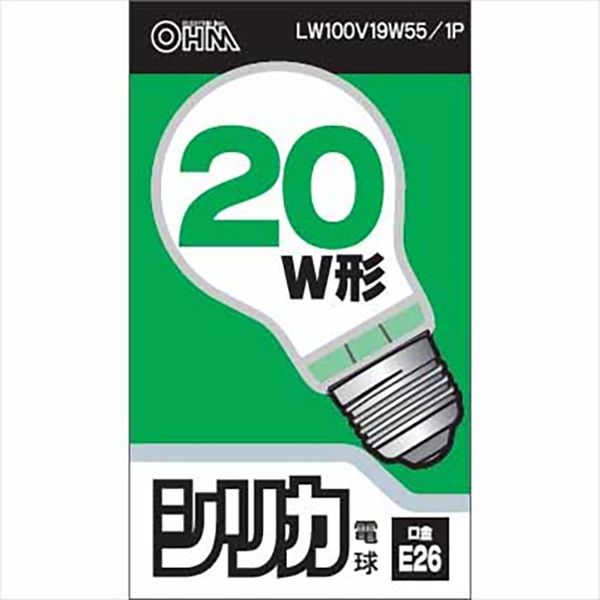 オーム電機 LW100V19W55/1P [白熱電球 E26 20W形 ホワイト]