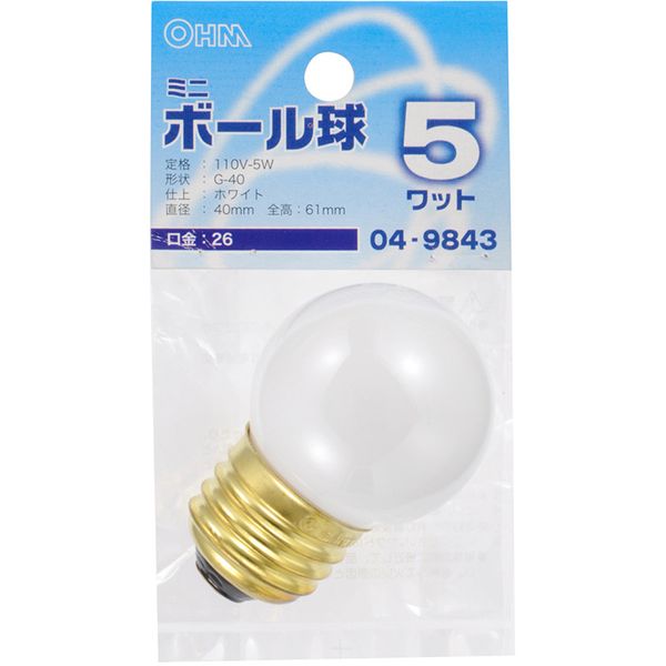 ŵ LB-G4605-W [ߥ˥ܡ G40 E26/5W ۥ磻]