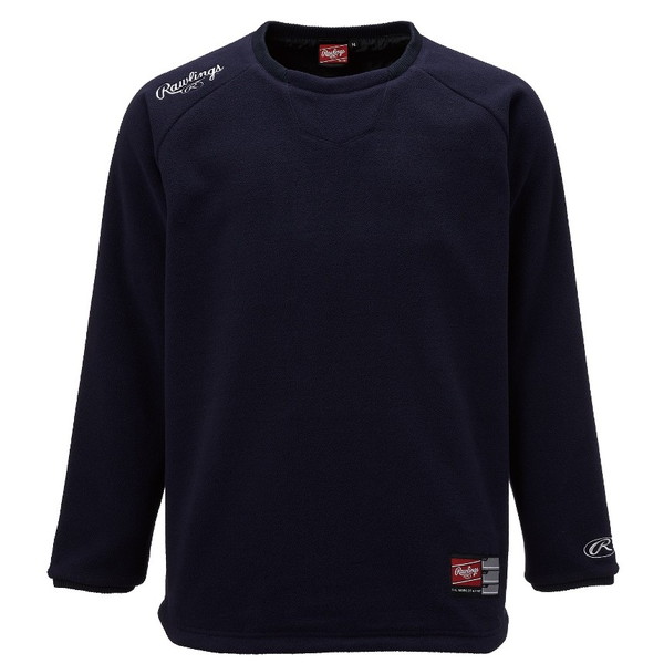 Rawlings ローリングス 野球 フリースシャツ ハイパーWB フリースシャツ 裏付 ネイビー AOS11F10-N-2XO N