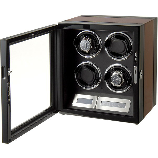 Royal hausen ロイヤルハウゼン ワインディングマシーン ウォッチワインダー GC03-Q21EB 4本巻き 木目調 腕時計 時計 保管 誕生日 プレゼント ギフト 贈り物 GC03Q21EB