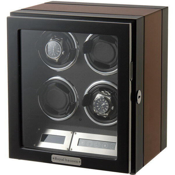 Royal hausen ロイヤルハウゼン ワインディングマシーン ウォッチワインダー GC03-Q21EB 4本巻き 木目調 腕時計 時計 保管 誕生日 プレゼント ギフト 贈り物 GC03Q21EB