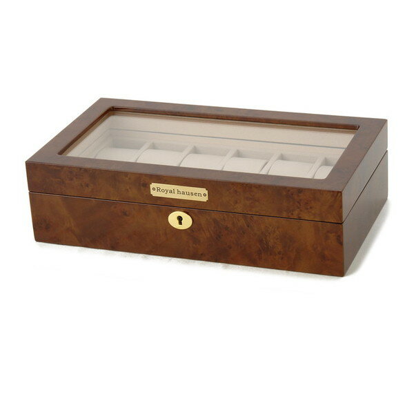 Royal hausen ロイヤルハウゼン 時計収納ケース 腕時計 時計 12本収納 ケース GC02-LG3-12 ウォッチケース ブラウン 保管 誕生日 プレゼント ギフト 贈り物 GC02LG312