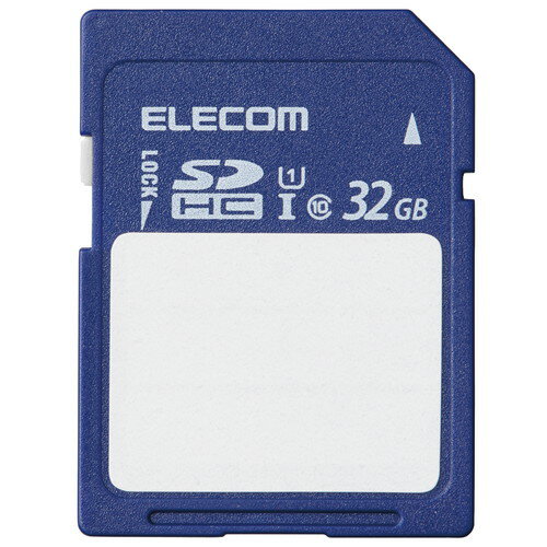 ELECOM MF-FS032GU11C [SDカード SDHC 32GB Class10 UHS-I U1 80MB/s ラベル SDカードケース付き]