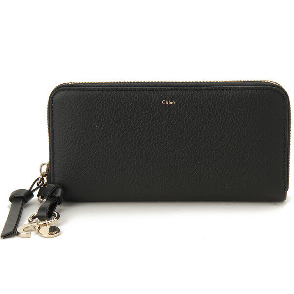 Chloe クロエ ラウンド長財布 財布 CHC21WP941 F57 001 ALPHABET LONG ZIPPED WALLET BLACK アルファベット ブラック 黒 チャーム シンプル 誕生日 新生活 プレゼント ギフト 贈り物 【並行輸入品】