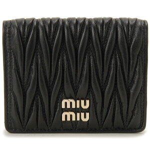 5/10!ȥ꡼&Ǻ100%PХåMIU MIU ߥ奦ߥ奦 ޤ  ޥƥå ֥å  ǥ 5MV204 2FPP F0002 BIFOLD WALLET NERO MATELASSE ץ ѥ   ץ쥼 ե £ʪ ¹͢ʡ