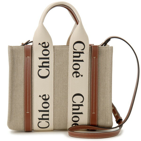 Chloe クロエ トートバッグ ショルダーバッグ スモール ウッディ ブラウン ホワイト レディース CHC22AS397 I26 90U WOODY SMALL TOTE & S WHITE BROWN 誕生日 新生活 プレゼント ギフト 贈り物 【並行輸入品】