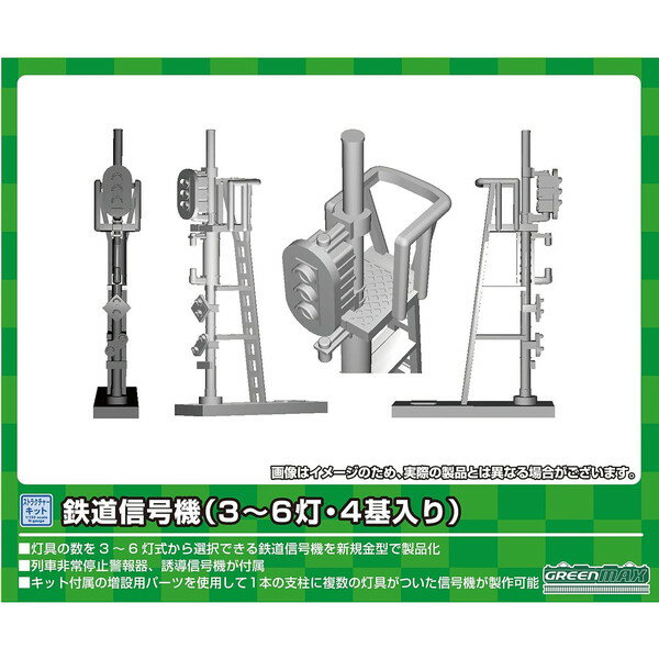 グリーンマックス 2217 鉄道信号機(3~6灯・4基入り)