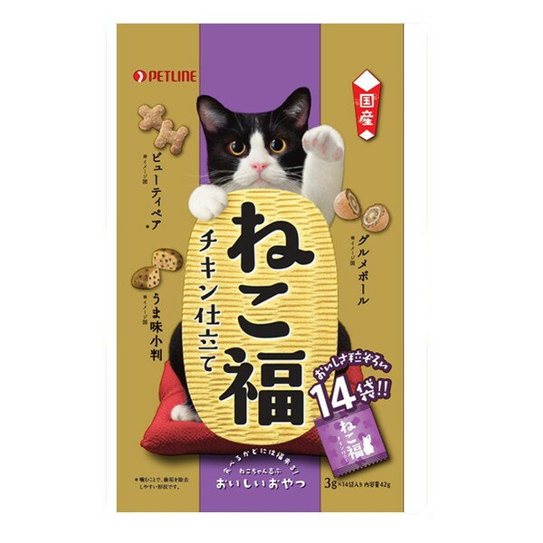 ペットライン ねこ福 チキン仕立て 42g 猫用...の商品画像