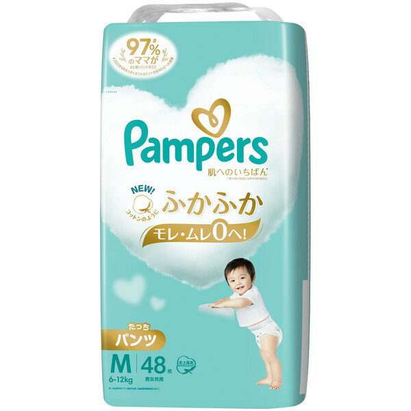 【6/5限定!エントリー&抽選で最大100%Pバック】 P&G パンパース 肌へのいちばん 6～12kg たっちパンツ Mサイズ 48枚