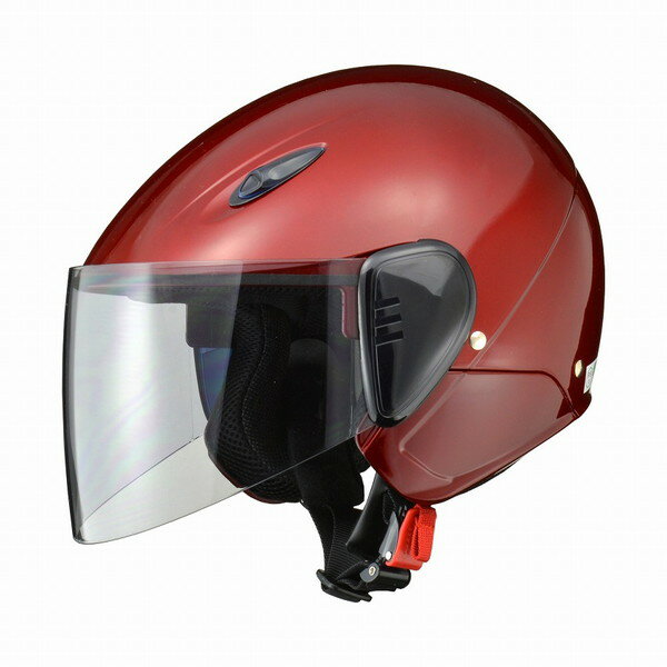 LEAD工業 RE350CRE SERIOセミジェットヘルメット キャンディレッド